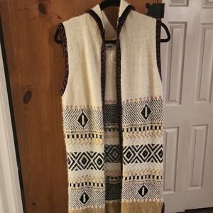 Bohemian Sleeveless Knit Cardigan